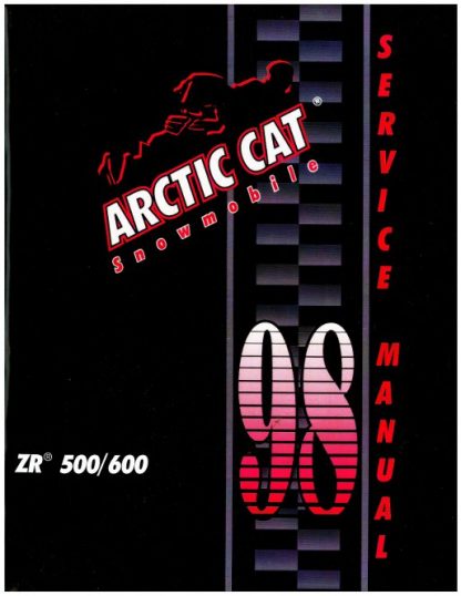Official 1998 Arctic Cat ZR 500 600 Snowmobile Factory Service Manual