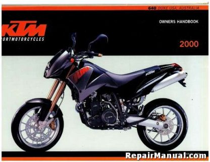 Official 2000 KTM 640 Duke Owners Handbook