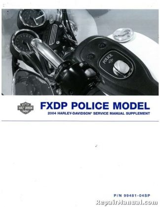 Official 2004 Harley Davidson Service FXDP Manual Supplement