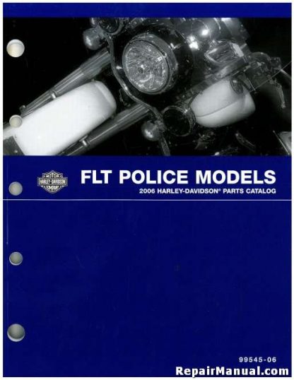 Official 2006 Harley Davidson FLT Police Parts Manual