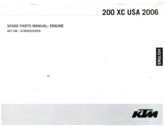 Official 2006 KTM 200 XC Engine Spare Parts Manual