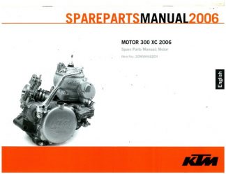 Official 2006 KTM 300 XC Engine Spare Parts Manual