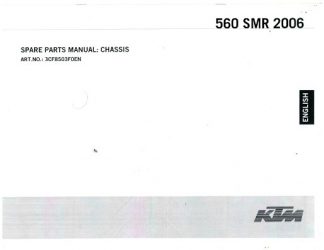 Official 2006 KTM 560 SMR Chassis Spare Parts Manual