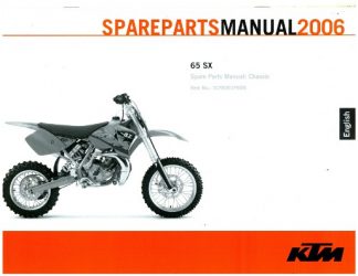 Official 2006 KTM 65 SX Chassis Spare Parts Manual