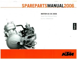 Official 2006 KTM 65 SX Engine Spare Parts Manual