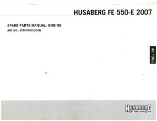 Official 2007 Husaberg FE550-E Engine Parts Manual