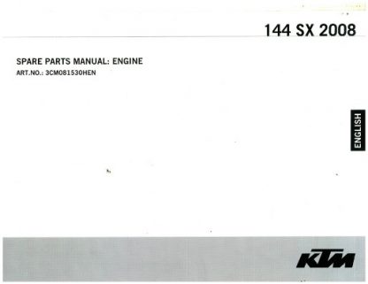 Official 2008 KTM 144 SX Engine Spare Parts Manual