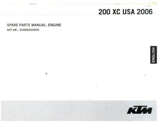 Official 2008 KTM 200 XC Engine Spare Parts Manual