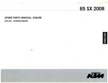 Official 2008 KTM 65 SX Engine Spare Parts Manual