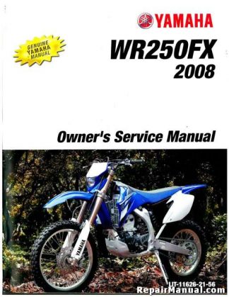 Official 2008 Yamaha WR250F Factory Owners Service Manual