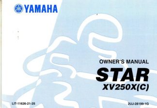 Official 2008 Yamaha XV250R V-Star Owners Manual