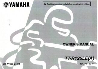 Official 2009 And 2011 Yamaha TTR125E LE Factory Owners Manual