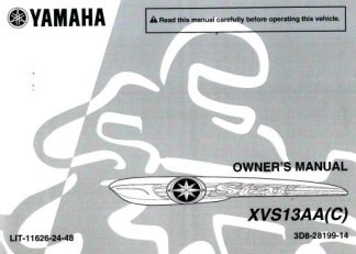 Official 2011 Yamaha XVS1300AAB/AACB V-Star Owners Manual