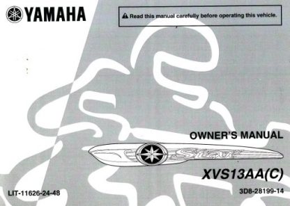 Official 2011 Yamaha XVS1300AAB/AACB V-Star Owners Manual