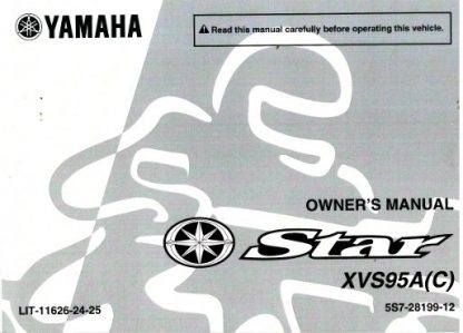 Official 2011 Yamaha XVS950AB/ACB/AL/ACL V-Star Factory Owners Manual