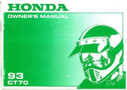 1993 Honda CT70 Scooter Owners Manual