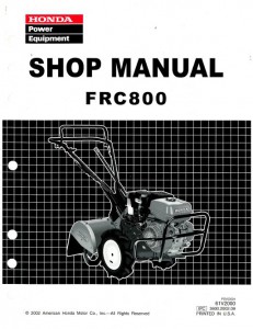 Honda Tiller Manuals - Repair Manuals Online