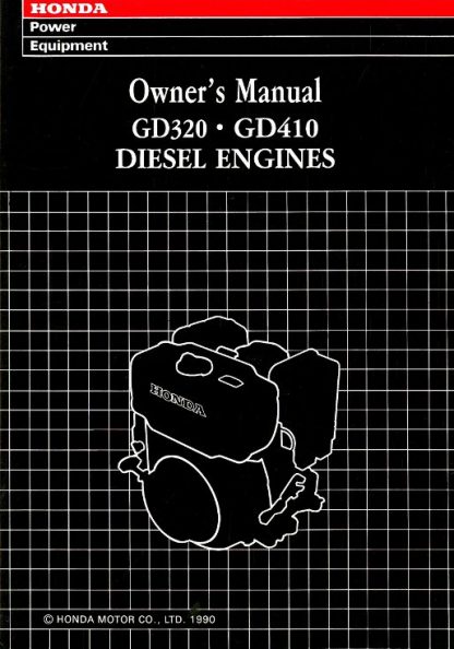 Official Honda GD320 GD410 Engine Owners Manual