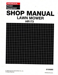 honda lawn mower model hrr2166vxa manual