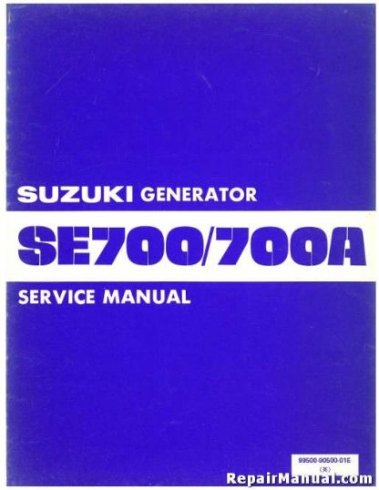Official Suzuki SE700 SE700A Generator Service Manual