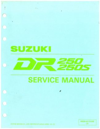 Used Official 1990 Suzuki DR250 S Factory Service Manual