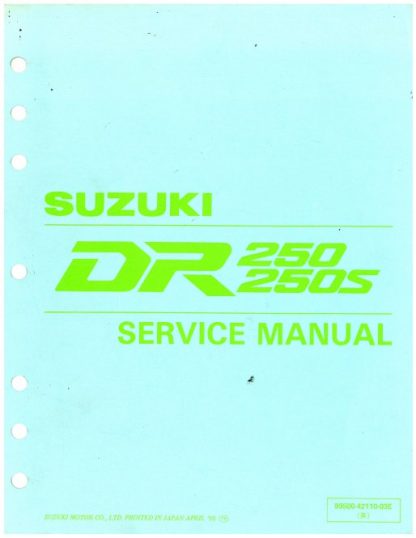 Used Official 1990 Suzuki DR250 S Factory Service Manual